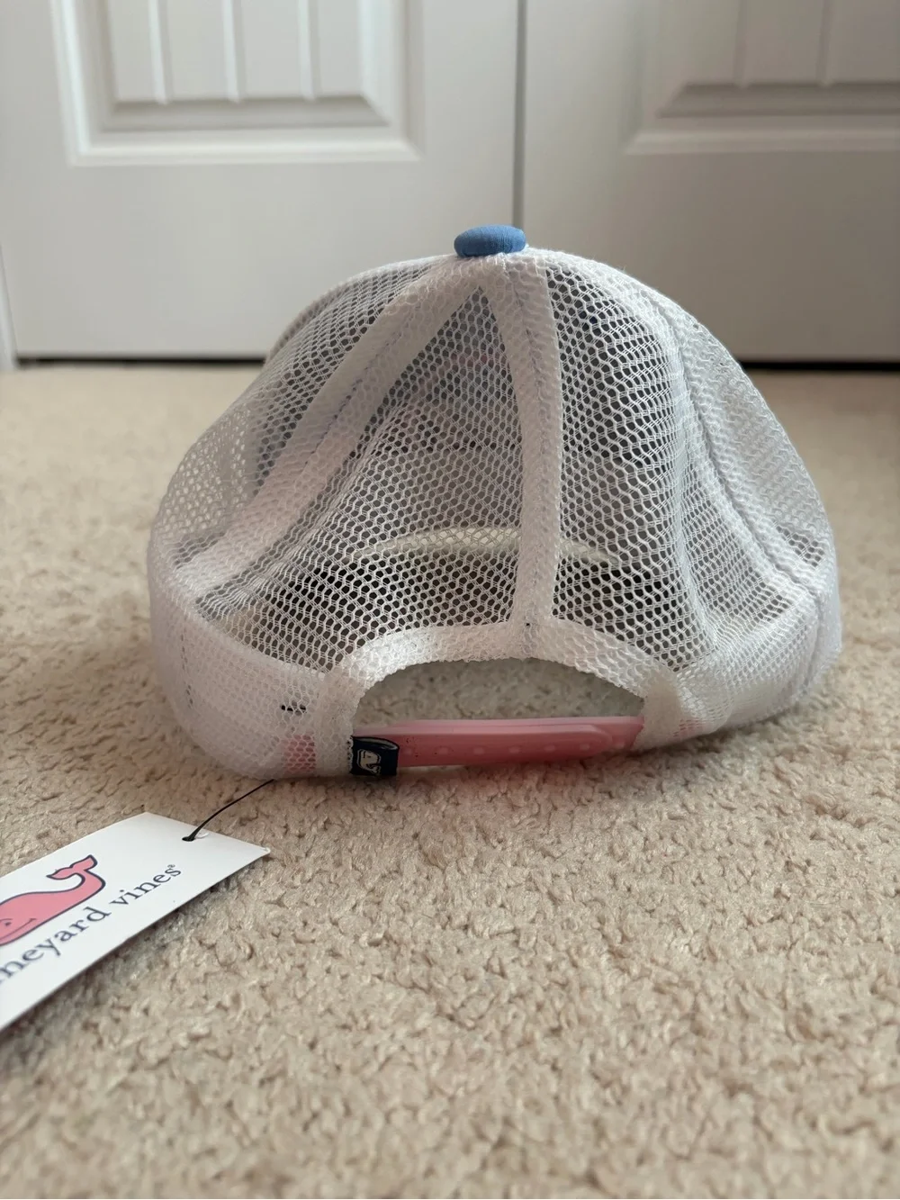 Vineyard Vines NWT Whale Dot Performance Trucker Hat Periwinkle Pink Unisex OS